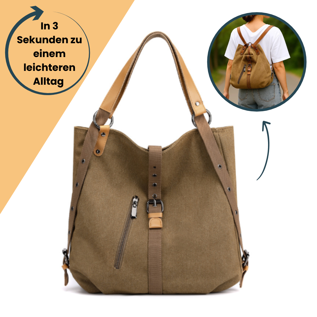 TONI - Deine praktische 3-in-1-Multifunktionstasche