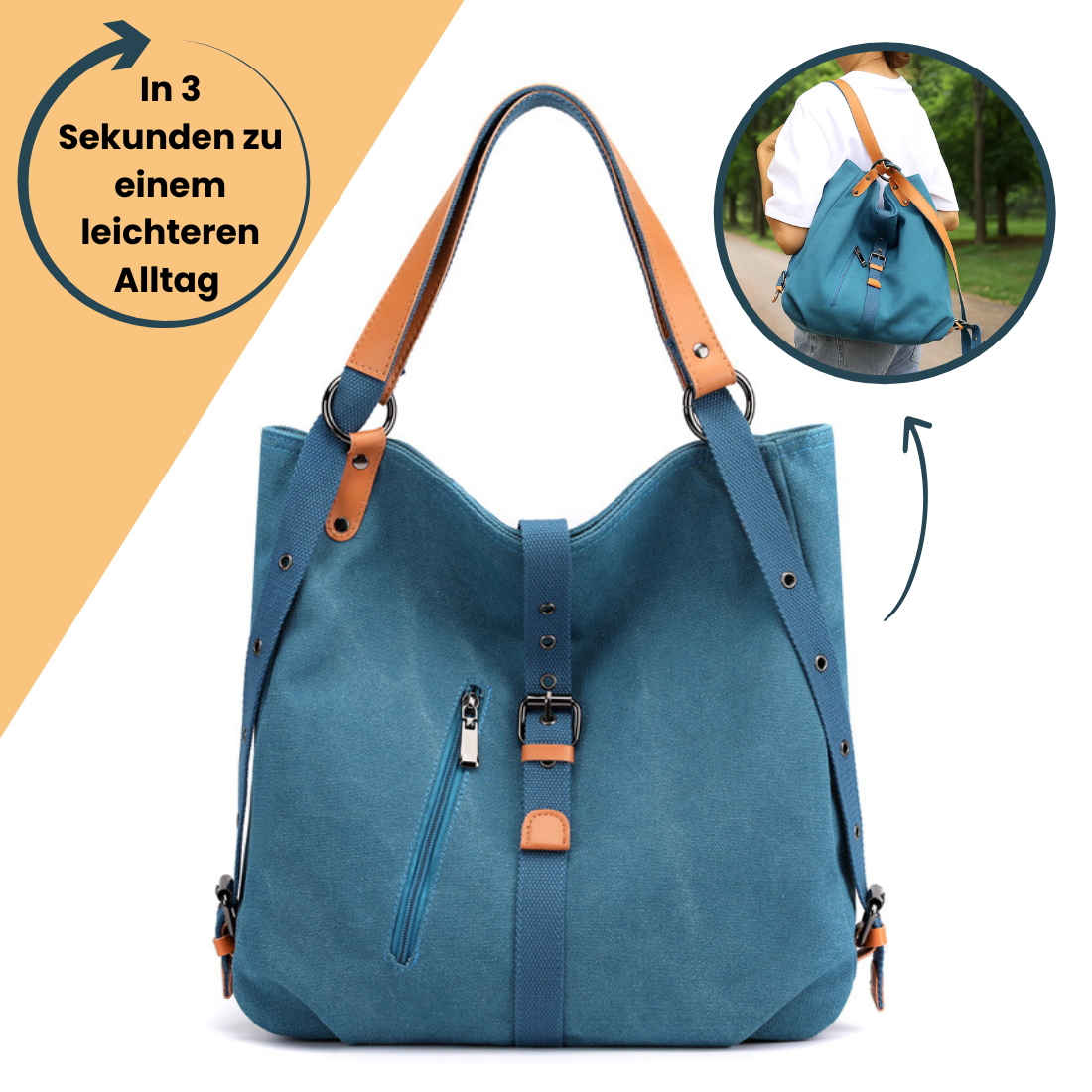 TONI - Deine praktische 3-in-1-Multifunktionstasche