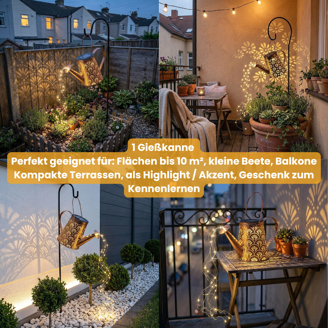 Magische Solar-Gießkanne - Verzaubert jeden Garten