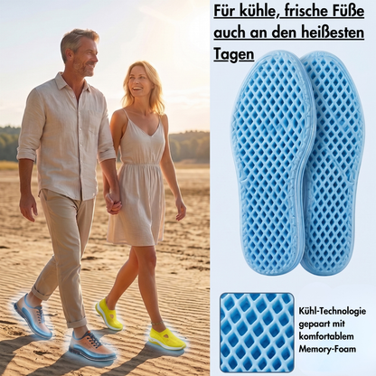 ICEWALK - Einlegesohlen für den Sommer: Schweißabsorbierend & Kühlend