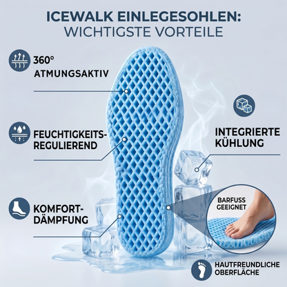 ICEWALK - Einlegesohlen für den Sommer: Schweißabsorbierend & Kühlend