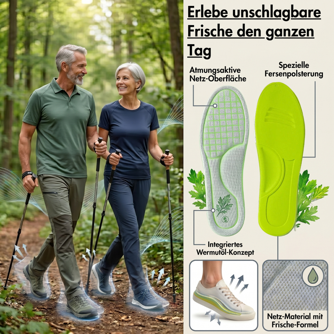 DRYFIT - 5D Einlegesohle: Antibakteriell & Schweißabsorbierend