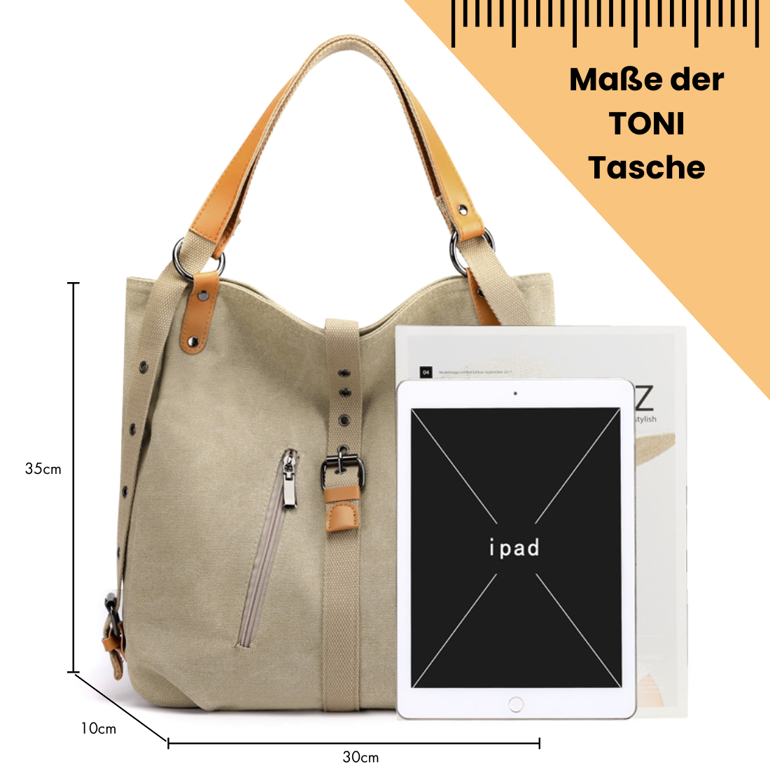 TONI - Deine praktische 3-in-1-Multifunktionstasche