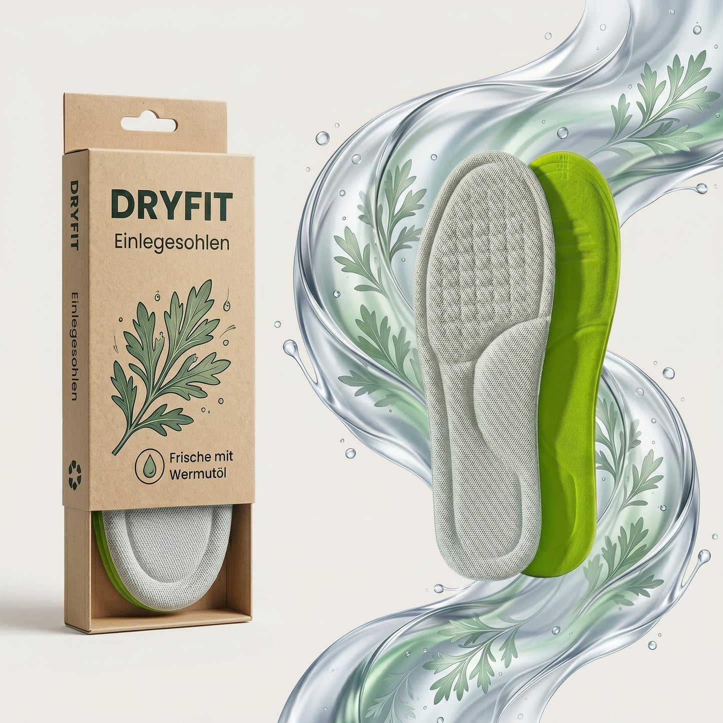 DRYFIT - 5D Einlegesohle: Antibakteriell & Schweißabsorbierend