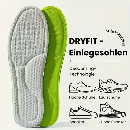DRYFIT - 5D Sporteinlegesohle: Antibakteriell & Schweißabsorbierend