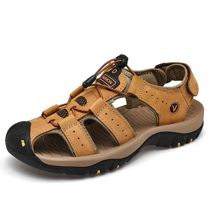 BERGWIND Outdoorsandale aus Echtleder – Unisex, weiches Fußbett mit Zehenschutz