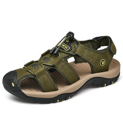 BERGWIND Outdoorsandale aus Echtleder – Unisex, weiches Fußbett mit Zehenschutz