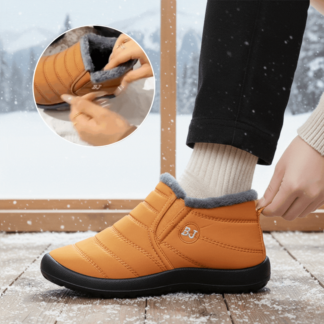Lila NORDWIND Slip-on Winterschuhe